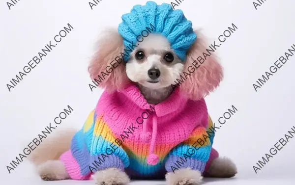 Creative Poodle Dog Puppy: Vibrant Outer Space