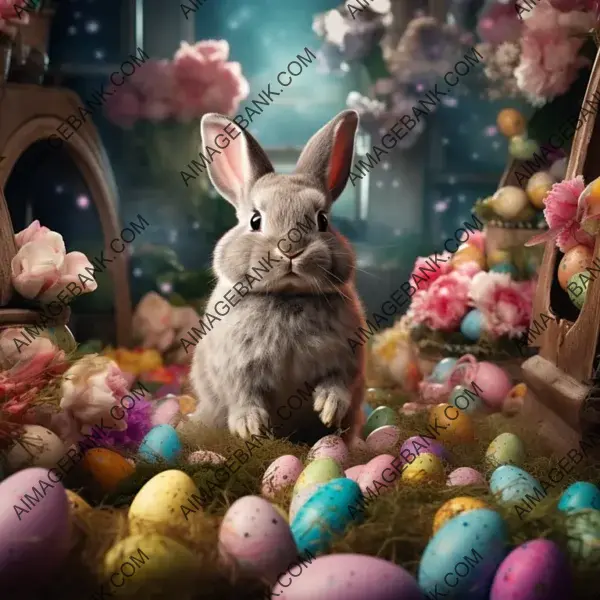 Easter Bunny Digital Background