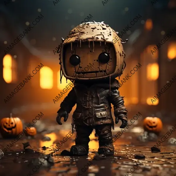 Miniature Magic: Halloween Cartoon Toy Creations