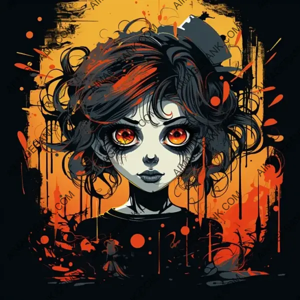 Eyes of Fear: Spooky Girl in Horror Art