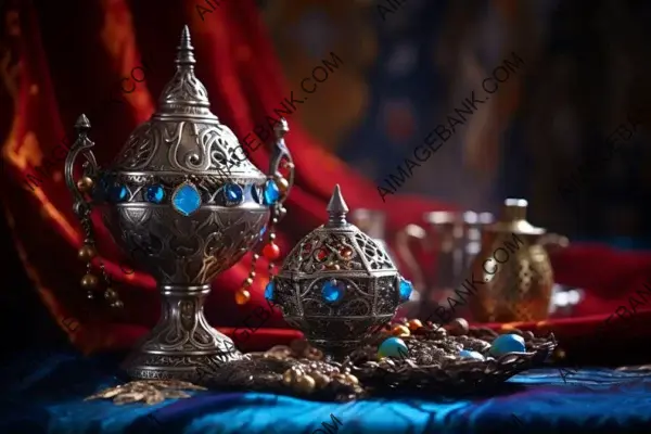 Silver Magic Aladdin&#8217;s Lamp in Oriental Style