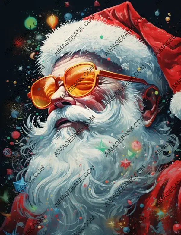 Santa Claus Nostalgia in Vibrant Vector Style