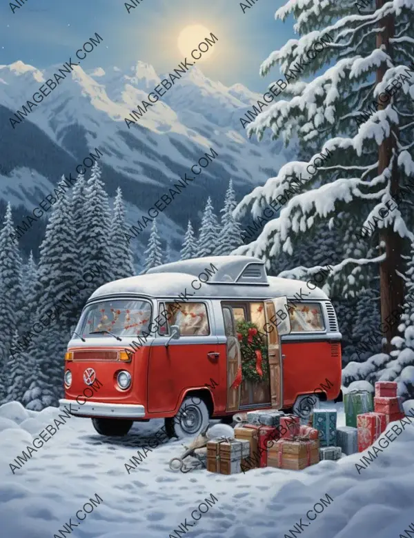 Christmas Vacation Atmosphere with Colorful Pencils