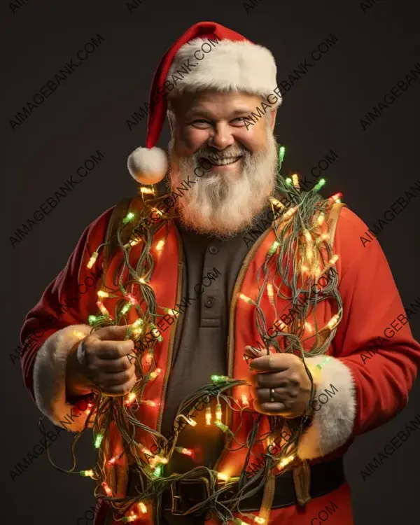 Full Body Portrait: A Jovial and Merry Santa Claus