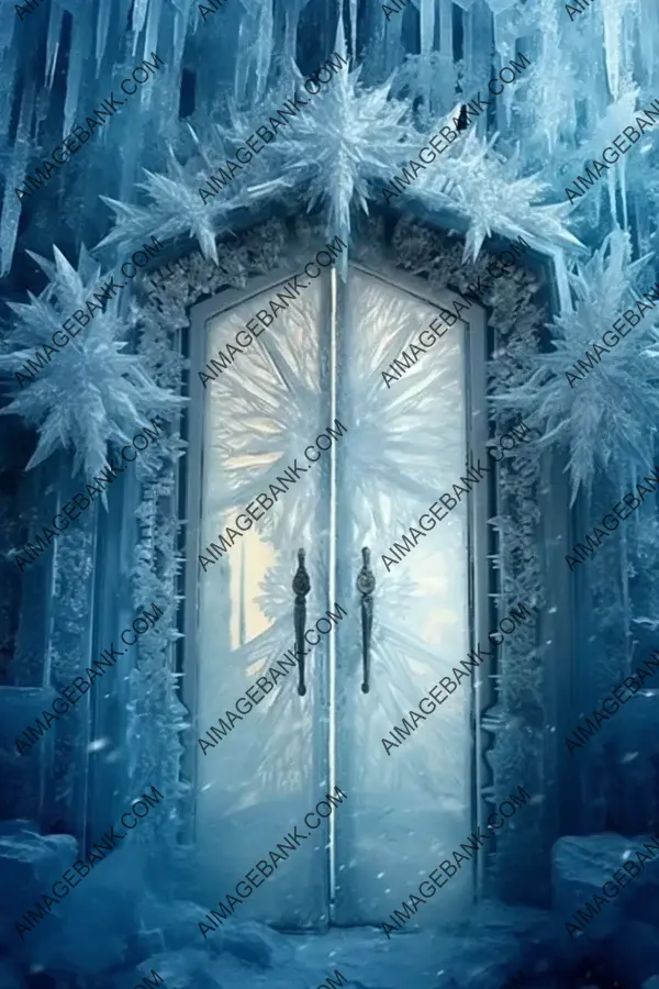 Ice Transparent Door with Frosty Window Panes