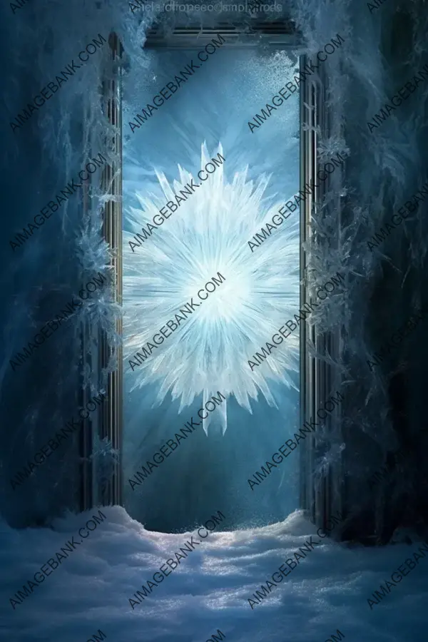 Ice Transparent Door with Frosty Window Light