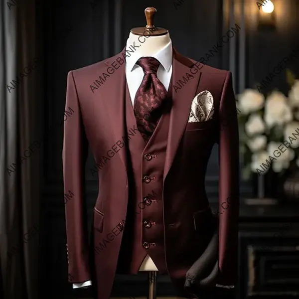 Make a Statement with Dark Rust Wedding Suit