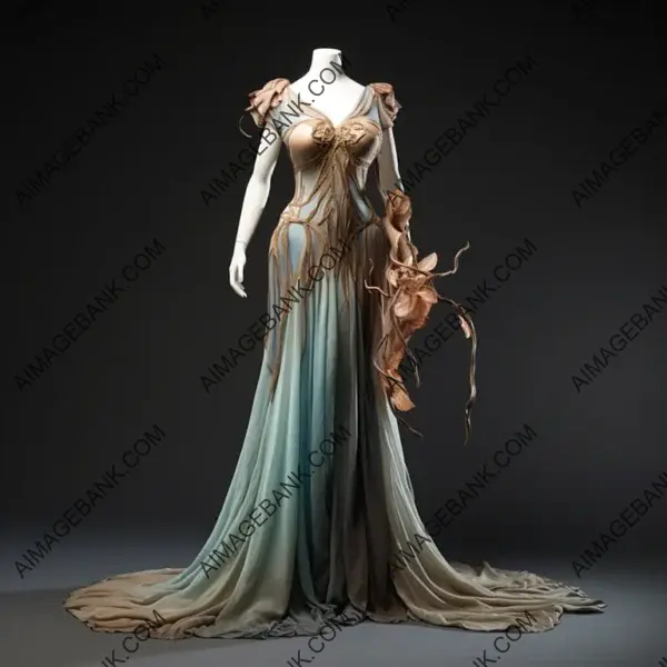 Mannequin in Full Body Shot Wearing Modern Fantasy Dress