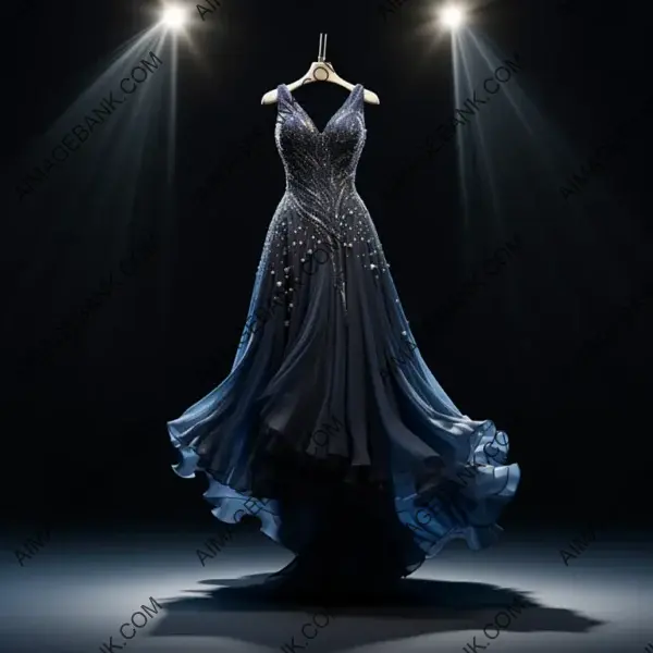 Exquisite Dark Evening Dress: A Dream of Luxury