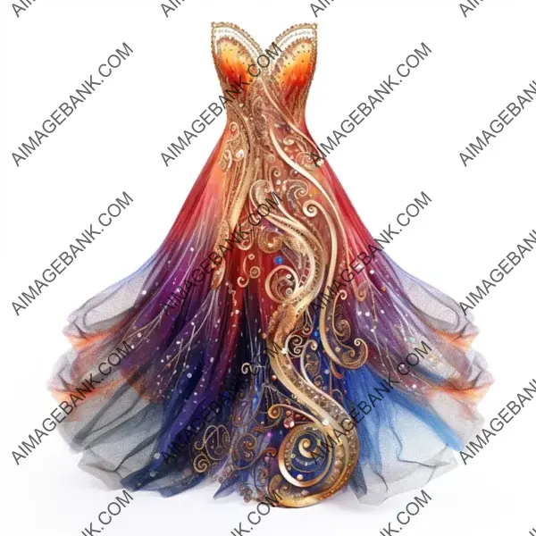 Beaded Beauty: Colorful Slinky Design Dress