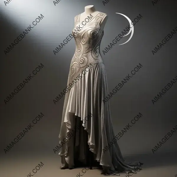 Shimmering Silver Dress: Moonlight Elegance