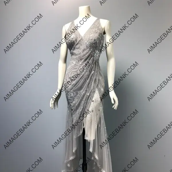 Displaying the Beauty of a Silver Dress