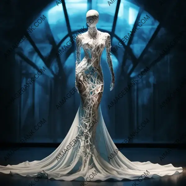 Displaying the Beauty of a Silk-Adorned Gown