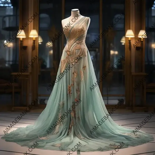 Graceful Silk Gown Displayed for Elegance