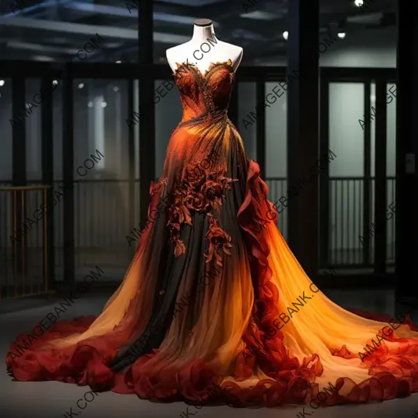 Flowing Silk Gown: Elegance Unveiled on Display