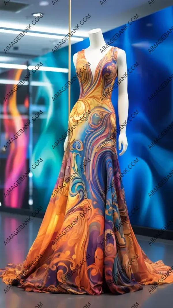 Adorned Silk Gown: Elegance in Flowing Adornment