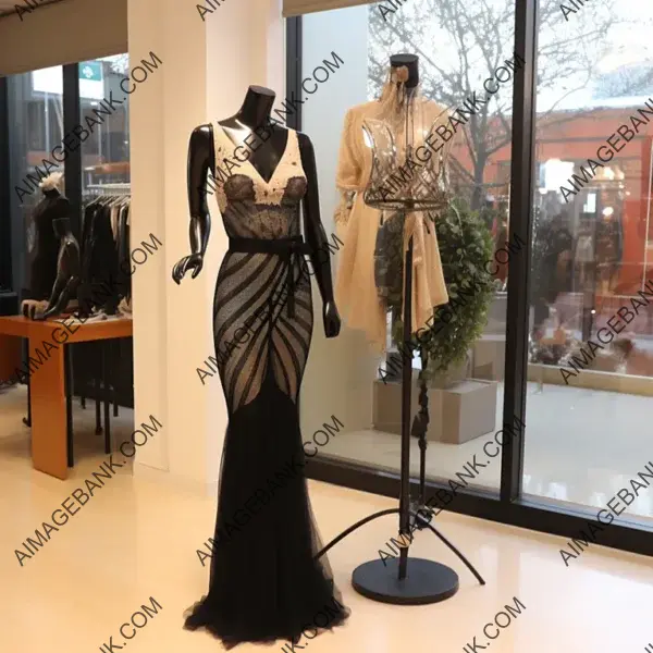 Italian Lingerie Brand Displaying Dress on Mannequin