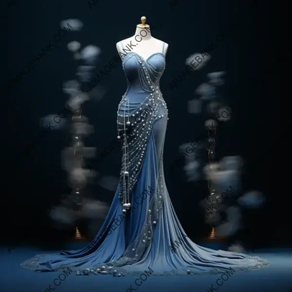 Elegant Mannequin Displaying Stunning Full-Length Dress