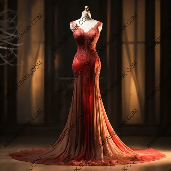 Adorned in Elegance: Beautiful Gown Crafted from Flowing Silk