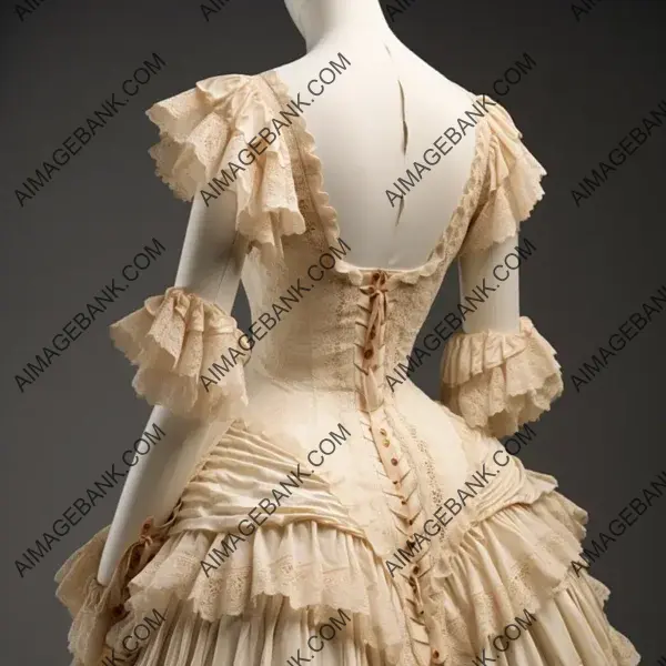 Captivating Victorian-Era Dress: A Detailed Description