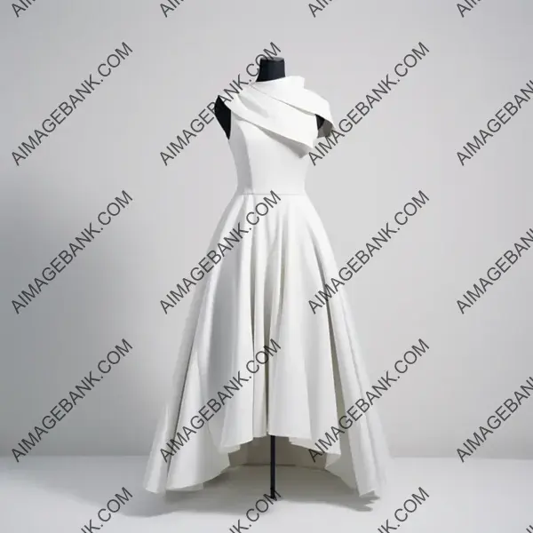 Elegant Balenciaga A-Line Dress: A Studio Capture