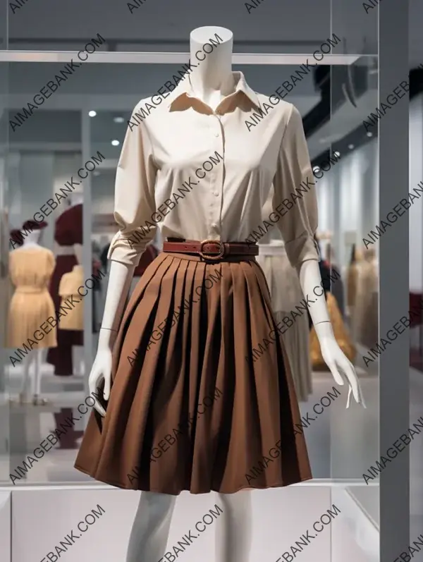 Half-Skirt and Shirt: Mannequin&#8217;s Fashion Display