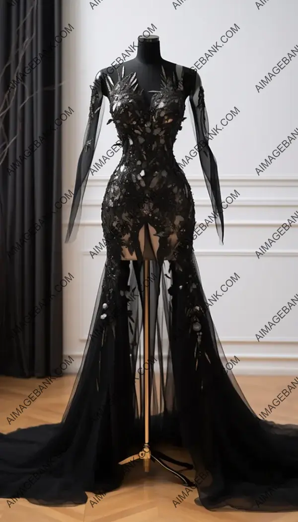 Black Dress Design for an Exquisite Masquerade