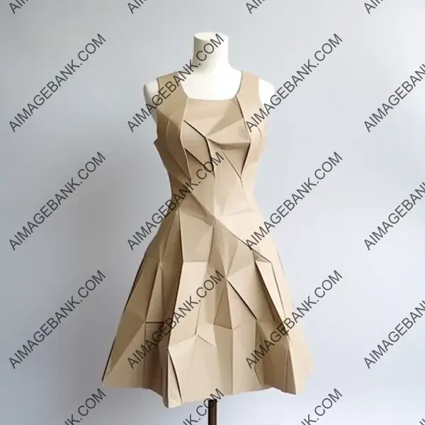 Classic Beige Paper Dress Cutout for Mannequin Display