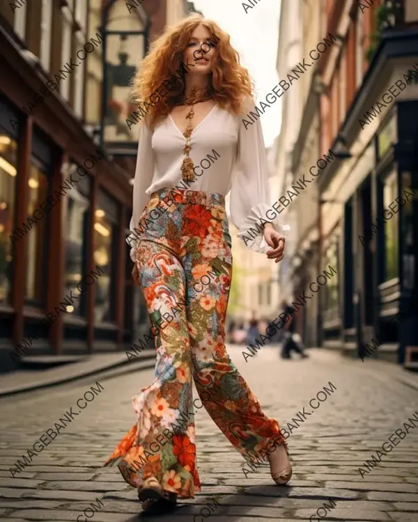 Full-Body Female Model Adorned with Jewelry