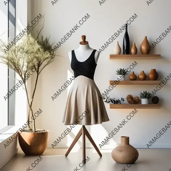 Chic Mockup Showcase with a Fashionable Mannequin