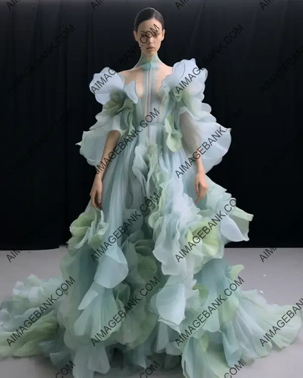 Innovative Floral Fashion: Chinese Designer&#8217;s Evening Dress