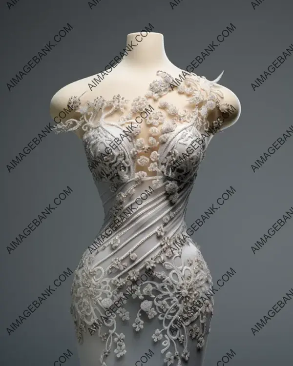 Haute Couture Detail: Photorealistic Image for Evening Attire