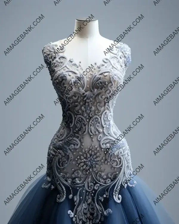 Detailed Image of Photorealistic Haute Couture for Evening Wear