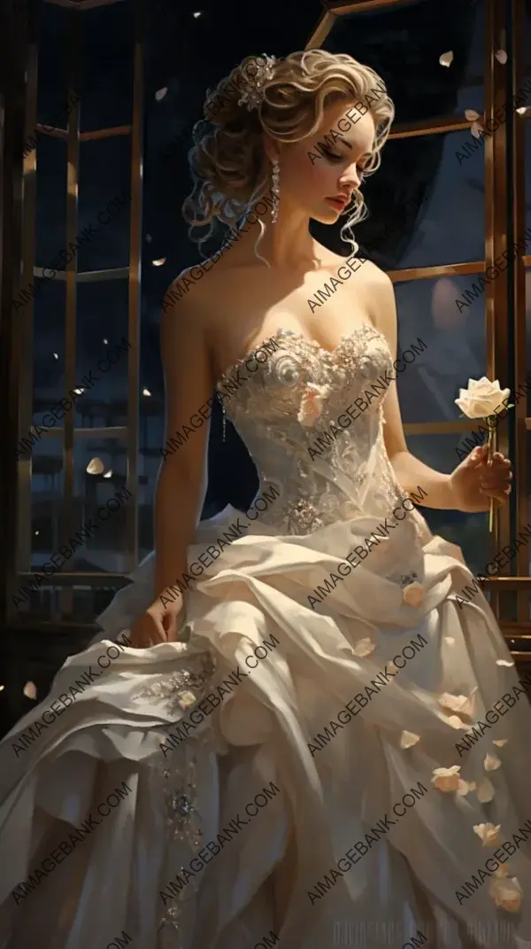 Diamonds and Elegance: Bride&#8217;s Wedding Dress