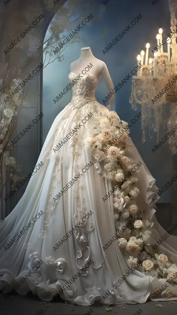 Elegance and Diamonds: Bride&#8217;s Adorned Wedding Dress