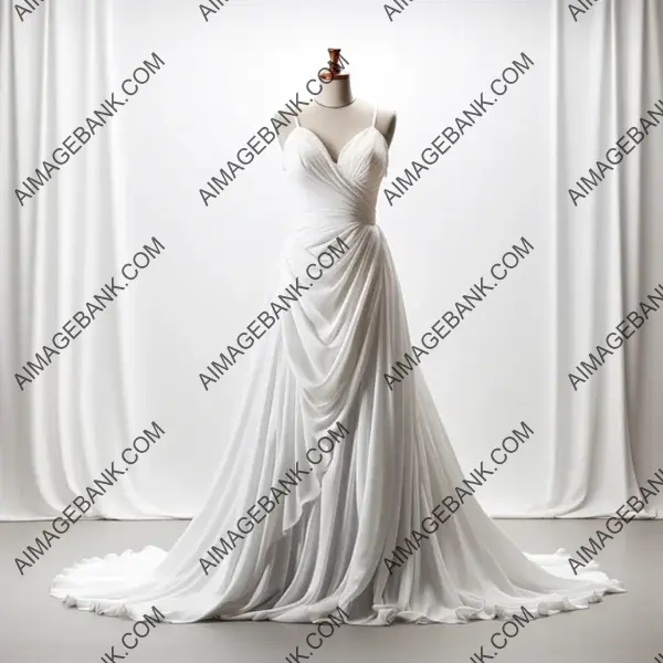 Bride&#8217;s Wedding Dress Shopping: White Background Mock-Up