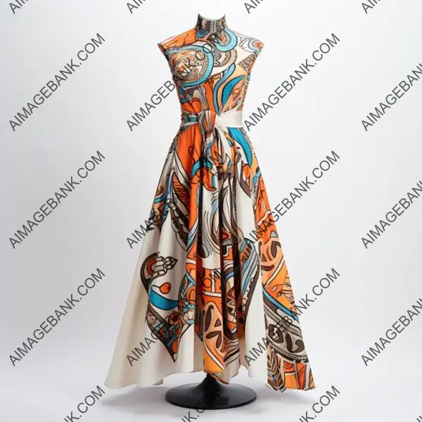 Yi Ethnic Pattern Print: Unique Midi Dress