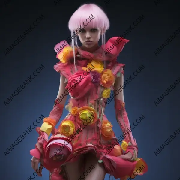 Nepenthes Haute Couture Short Dress: Yonic Pink Beauty