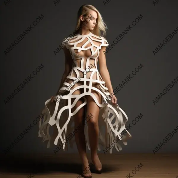 Fashion Photography Gallery: Haute Couture Short Cutout Dress Design