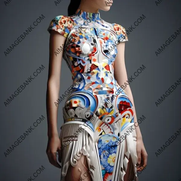 Design by Mary Katrantzou: Short Haute Couture Dress with Unique Style