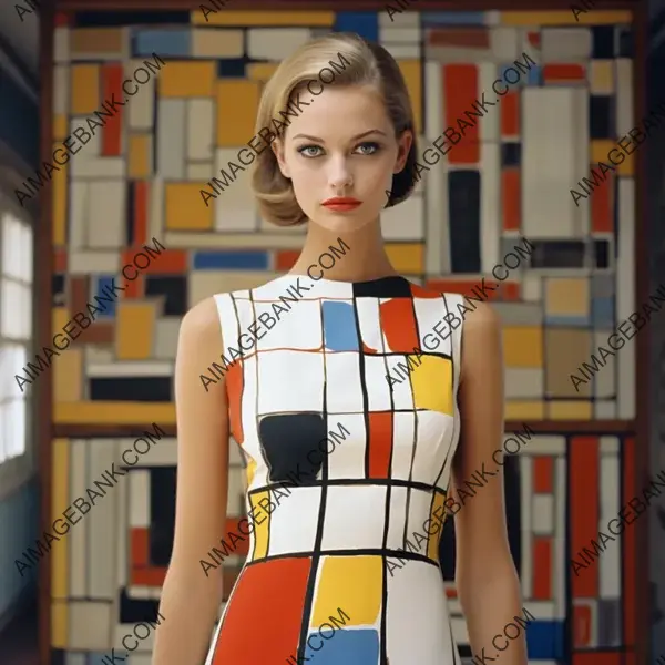 Short Haute Couture Dress Inspired by Yves Saint Laurent in 1965