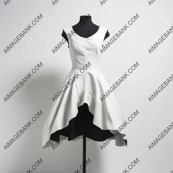 Balenciaga&#8217;s Timeless Elegance: Real Studio Photo of A-Line Haute Couture Short Dress