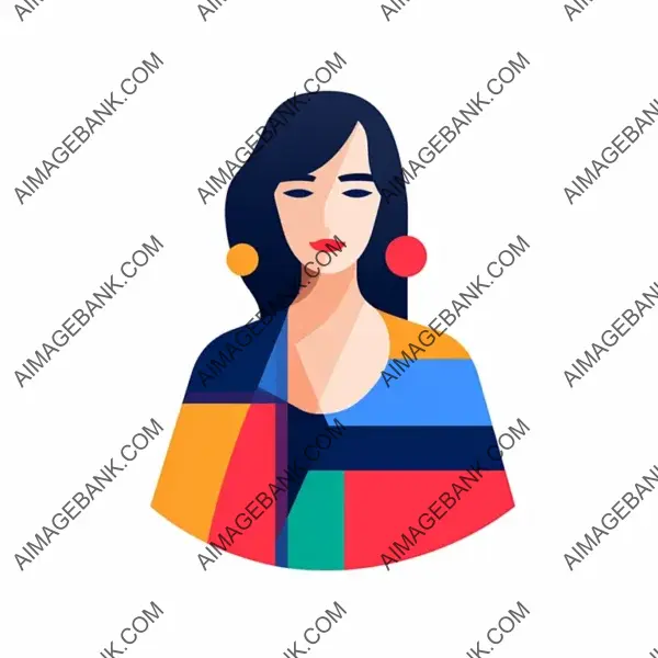 Haute Couture Short Dress Illustrated in Colorful Flat Design Icon