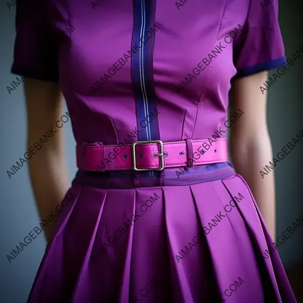 Short Haute Couture Dress: Purple with Fuchsia Accents