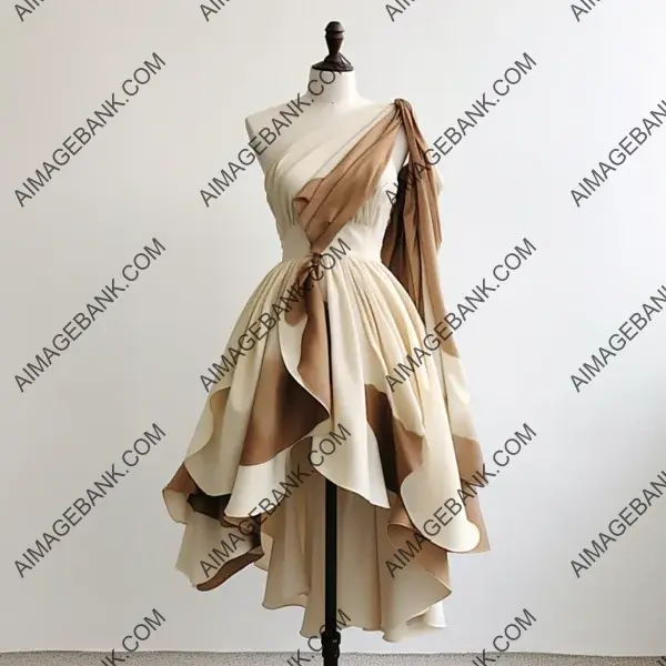 Unique Dress with Modern 2023 Short Marron Beige