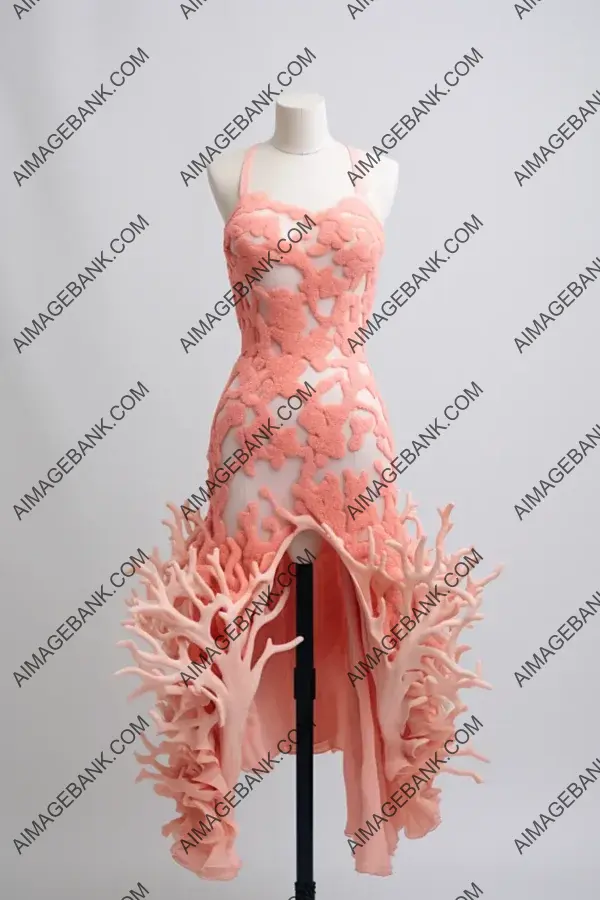 Inspired by Sea Coral: High Couture Short Dress