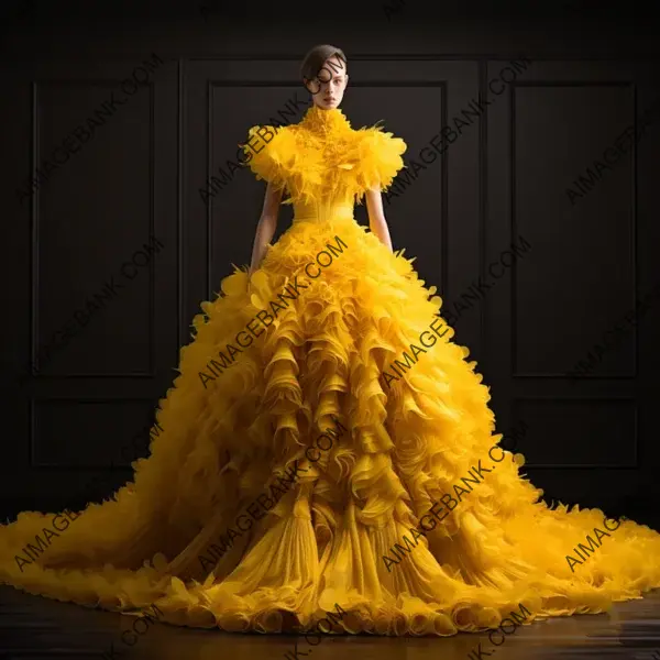 Yellow Evening Dress: Nova Couture Fashion Million