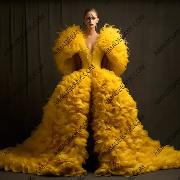 Million-Dollar Yellow Evening Dress: Nova Couture Fashion