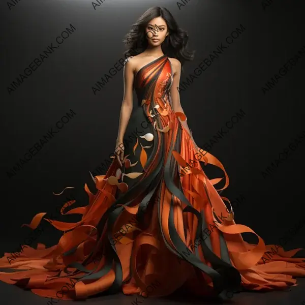 High Fashion Evening: Body-Hugging Siren Gown