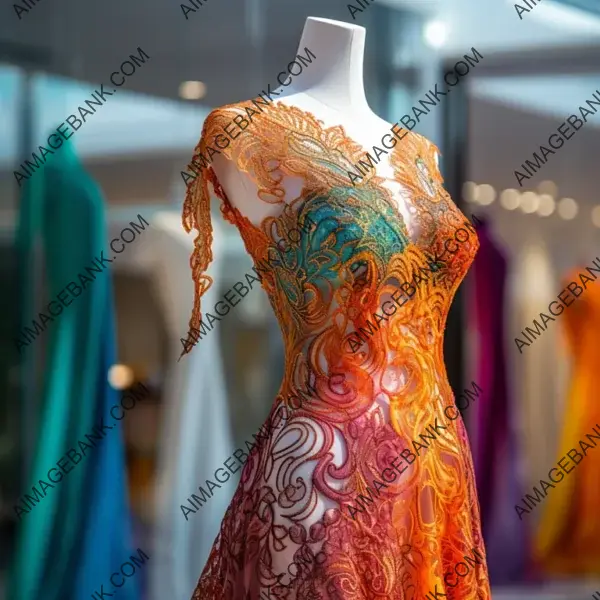 High Evening Fashion: Elegance in Silk Gown